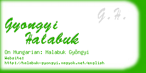 gyongyi halabuk business card