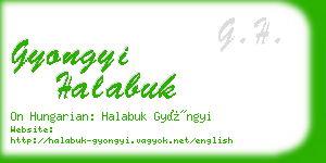 gyongyi halabuk business card